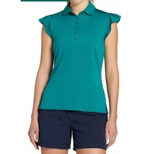 Women's Walter Hagen Clubhouse XS Flutter Sleeve Short Sleeve Golf Polo NEW